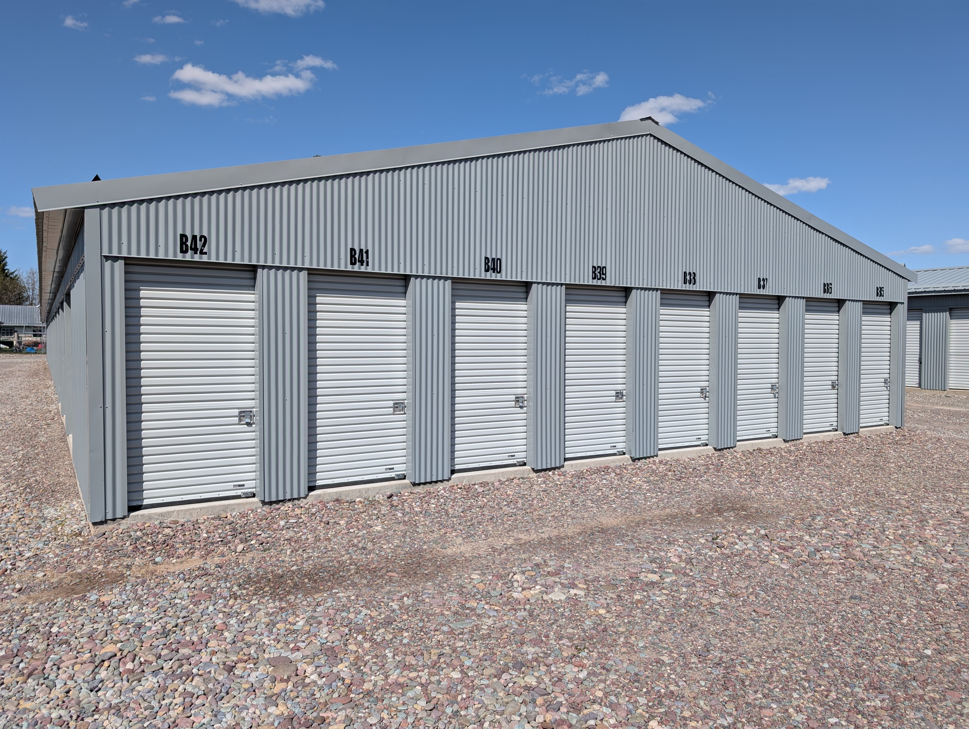 Newer storage unit building at Sunset Storage Kalispell